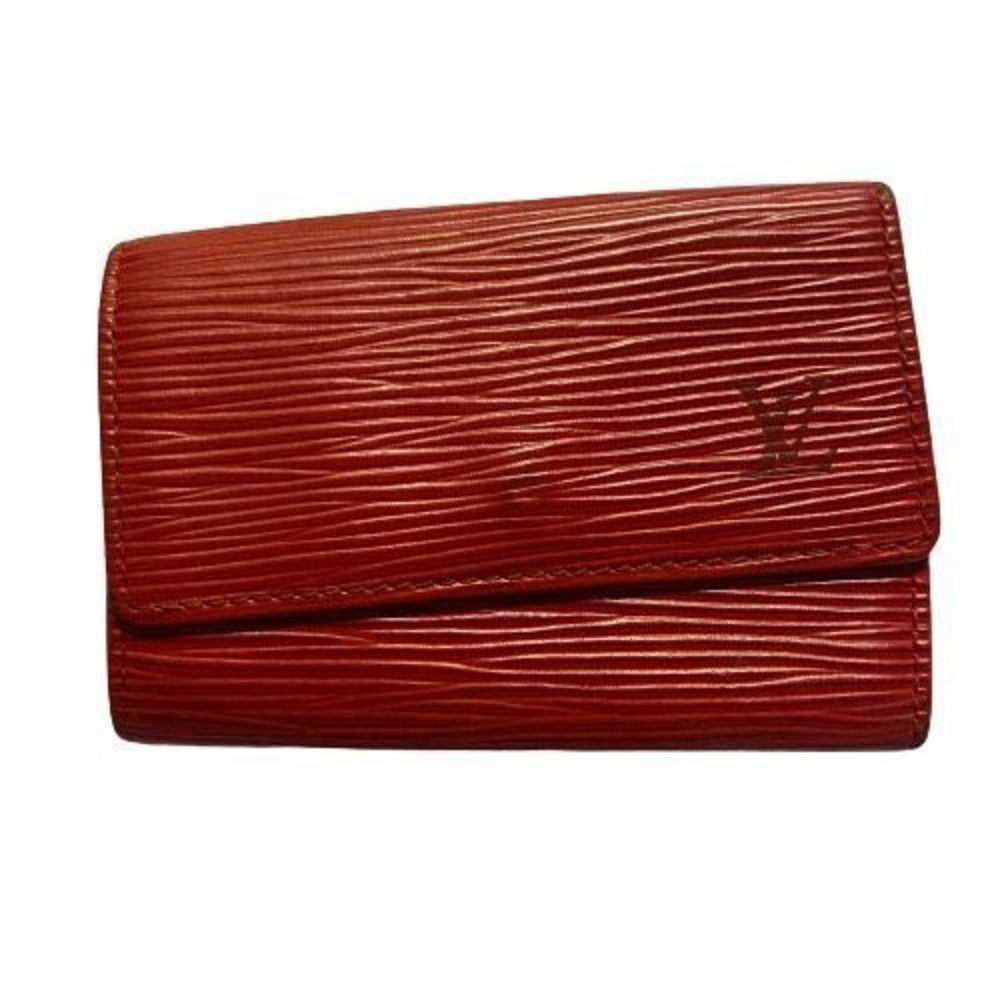 Authentic Louis Vuitton Vintage 1995 Red Epi Leather 6 Key Case
